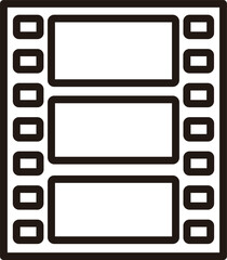 線画ビジネスアイコン　フィルム