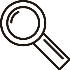 線画ビジネスアイコン　虫眼鏡