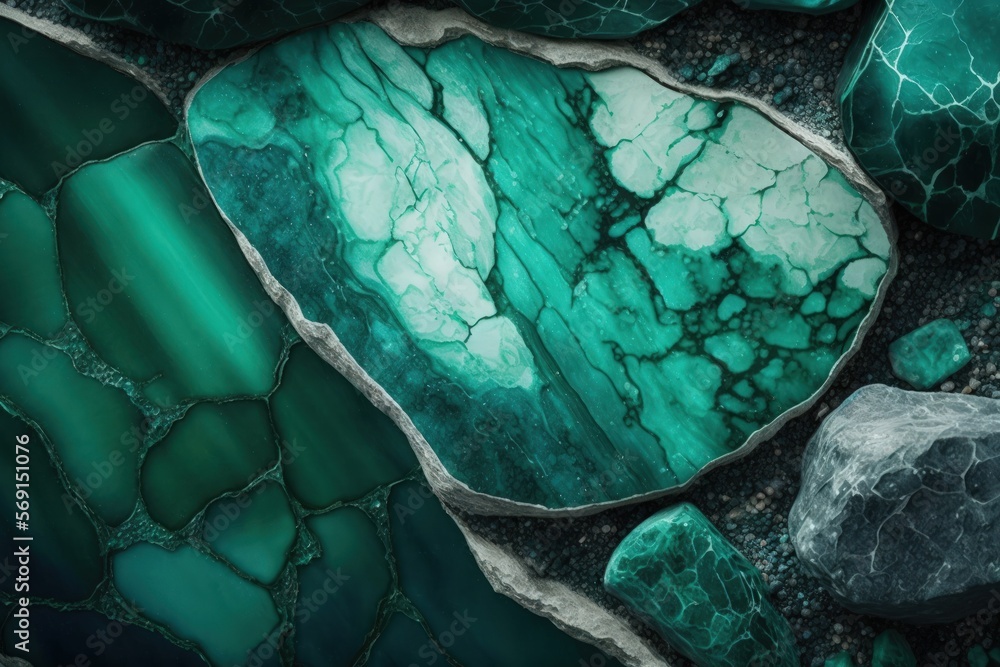 Poster jade stone background or texture on the surface. generative ai