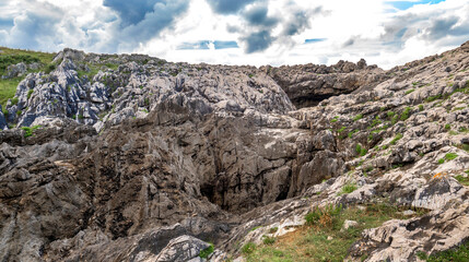 Natural Monument Complejo de Cobijeru, Beach of Cobijeru, Beach of Las Acacias, Llanes, Asturias, Spain, Europe
