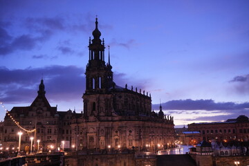 Fototapeta na wymiar Dresden at Twilight