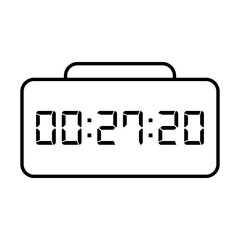 Digital clock icon vector design illustration.