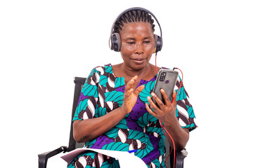 portrait of a beautiful businesswoman working with cellphone at home.