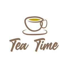 Cup of tea vector hand drawn logo templates. Isolated symbols for business branding and identity, for food blogs and websites, for grocery stores and cooking classes.