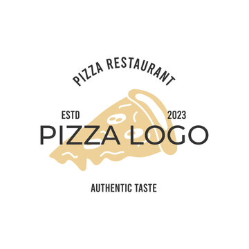 hand drawn pizza logos, elements, illustrations. pizza concept design