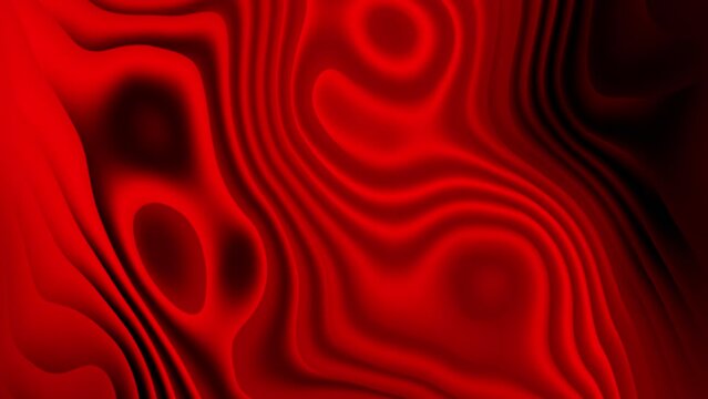 Looped background liquid wave gradient 4k in trendy agressive colors combination. Seamless vivid animated red and black dynamic backdrop . Looped fluid bright scarlett wallpaper