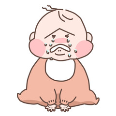 Illustration of a crying baby