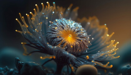 Fototapeta na wymiar Sea Anemone Flower Hybrid