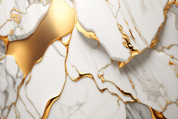 Abstract golden white marble texture background