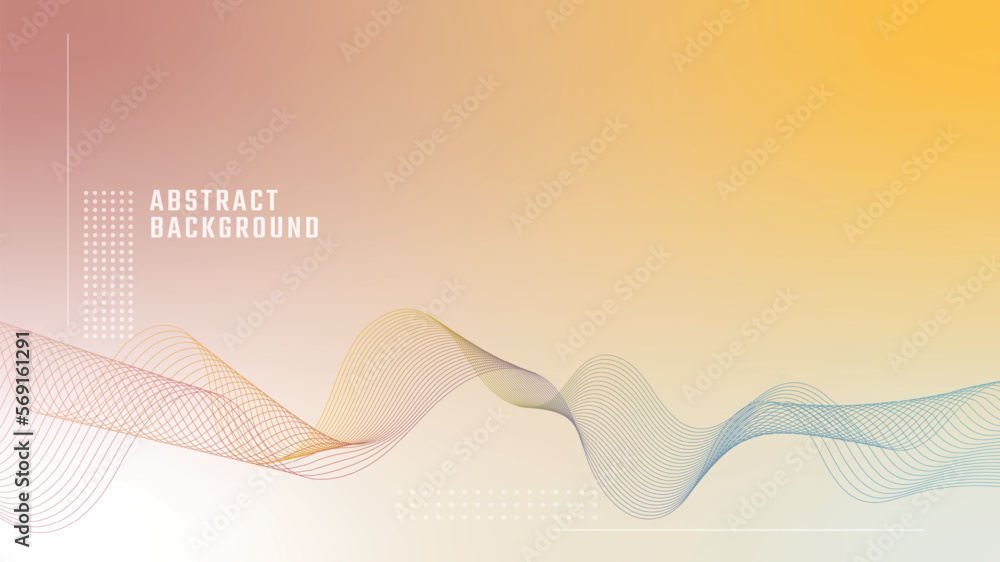 Poster abstract wavy line particle on blurred background vector illustration