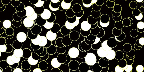 Dark Green, Yellow vector texture with circles.