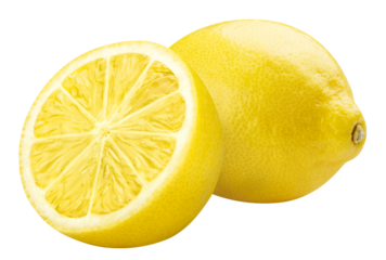 Delicious lemons cut out