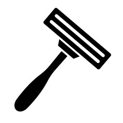 Razor blade silhouette icon. Hair razor. Vector.