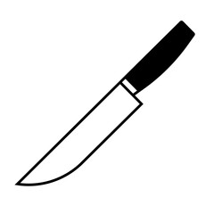 Simple knife icon. Cooking utensils. Cutlery icon. Vector.