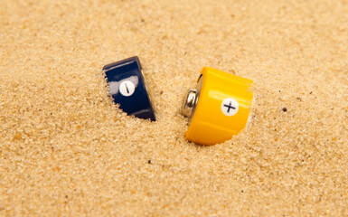image of battery sand background