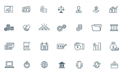 finance icon set design.