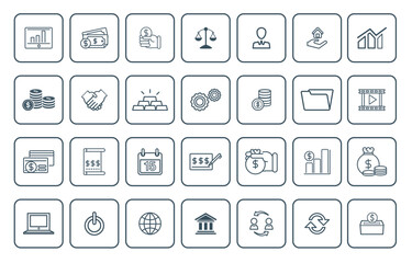 finance icon set design.