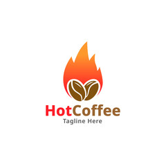 Coffee logo, Isolated coffee beans on white background