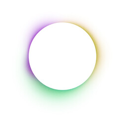 Illustration of a white circle with noisy color blur