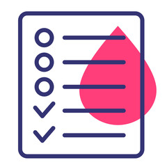 blood test results, medical icon