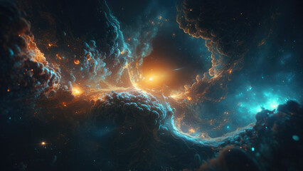 Abstract the galaxy, fantasy milky way.  Generative AI