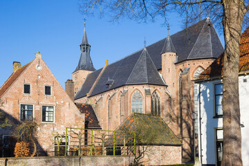 Historic Andreaskerk church in the Hanseatic city of Hattem, Netherlands