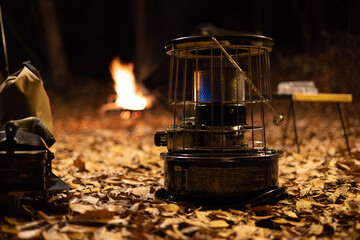burning gas stove