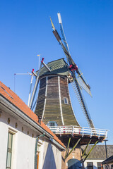 Historic windmill Fortuin in Hanseatic city Hattem, Netherlands