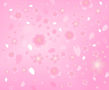 Sakura flower theme on violet background