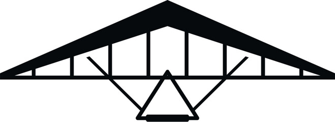 Skydiving fly icon simple vector. Hang glider. Air man