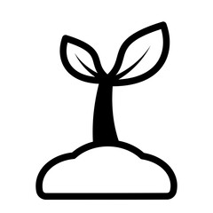 sprout plant growth leaf nature earth eco ecology icon