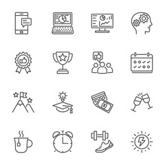 money business finance icons set