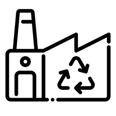 recycling factory industry triangle arrow reduce reuse recycle eco ecology icon