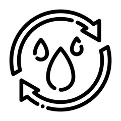 reduce reuse water drop circle arrow repeat eco ecology icon
