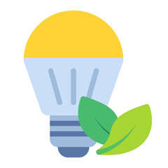Fototapeta premium eco light bulb lamp light ecology icon