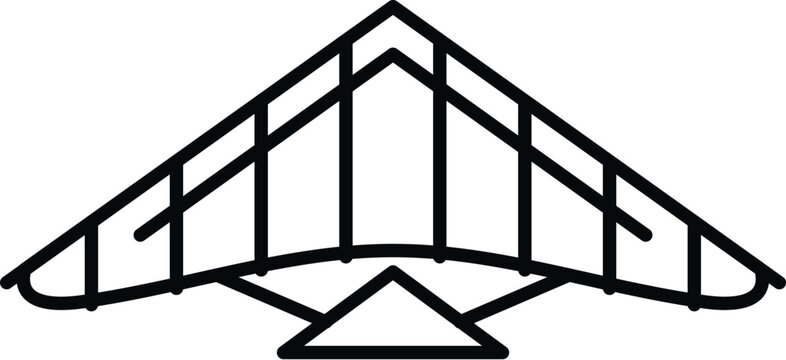 recommend clip art: Fly glider icon outline vector. Para air. Hobby plane