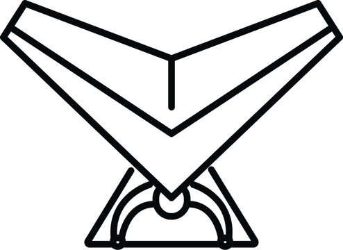 recommend clip art: Sky hang glider icon outline vector. Para gliding. Wing pilot