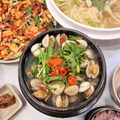 South Korea food. Clam Soup