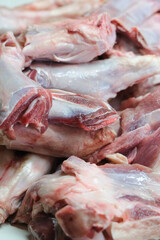 fresh beef meat. top view