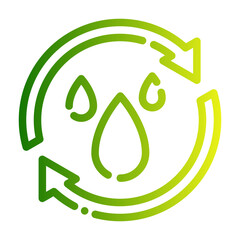 reduce reuse water drop circle arrow repeat eco ecology icon