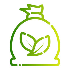 eco bag garbage trash leaf organic nature eco ecology icon