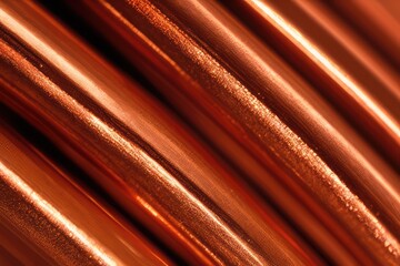 High-Resolution Image of Electricity Copper Cables Showcasing the Vital Role of Copper in Power Transmission, Perfect for Any Electrical or Energy-Related Design Project