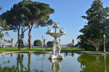 fountain in front of Dolmabahce Palace (Istanbul, Turkey) 