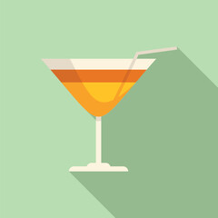 Water park cocktail icon flat vector. Aqua pool. Summer family