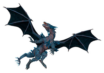 Fototapeta premium 3D Rendering Fairy Tale Dragon on White