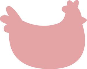 Chicken shape flat icon Marine animal silhouette