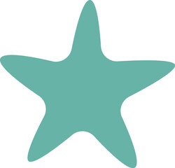Starfish shape flat icon Marine animal silhouette