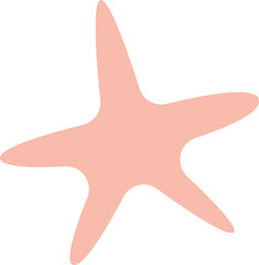 Starfish shape flat icon Marine animal silhouette
