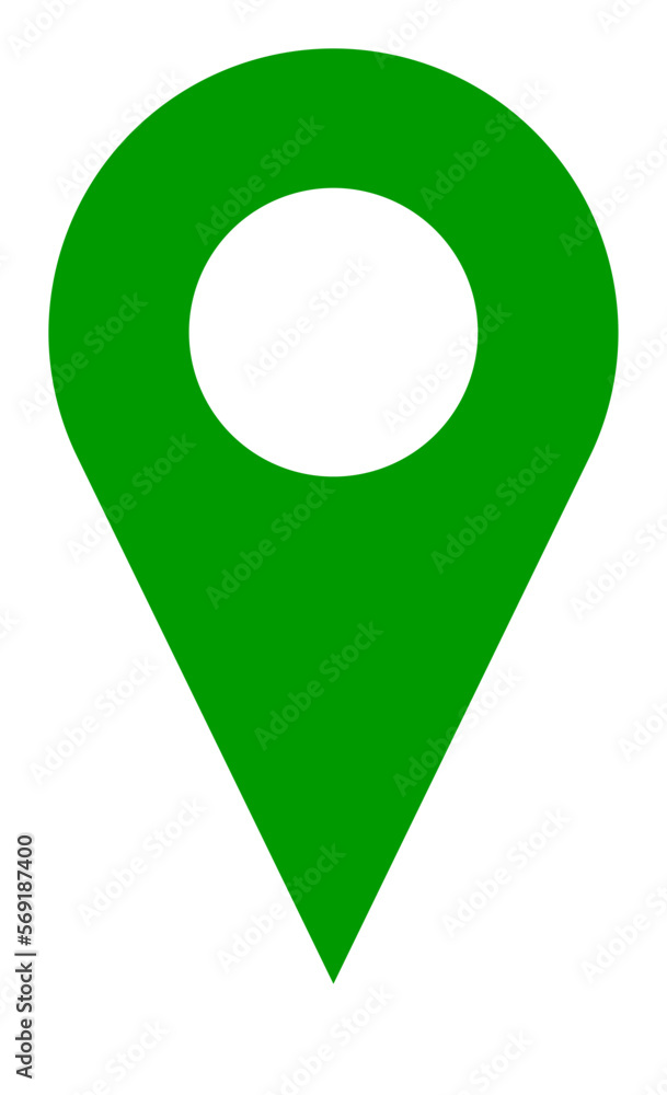 Poster green location pointer pin or you are here marker hotspot symbol sign icon. vector image.