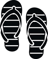 Water park slippers icon simple vector. Waterpark pool. Summer aquatic